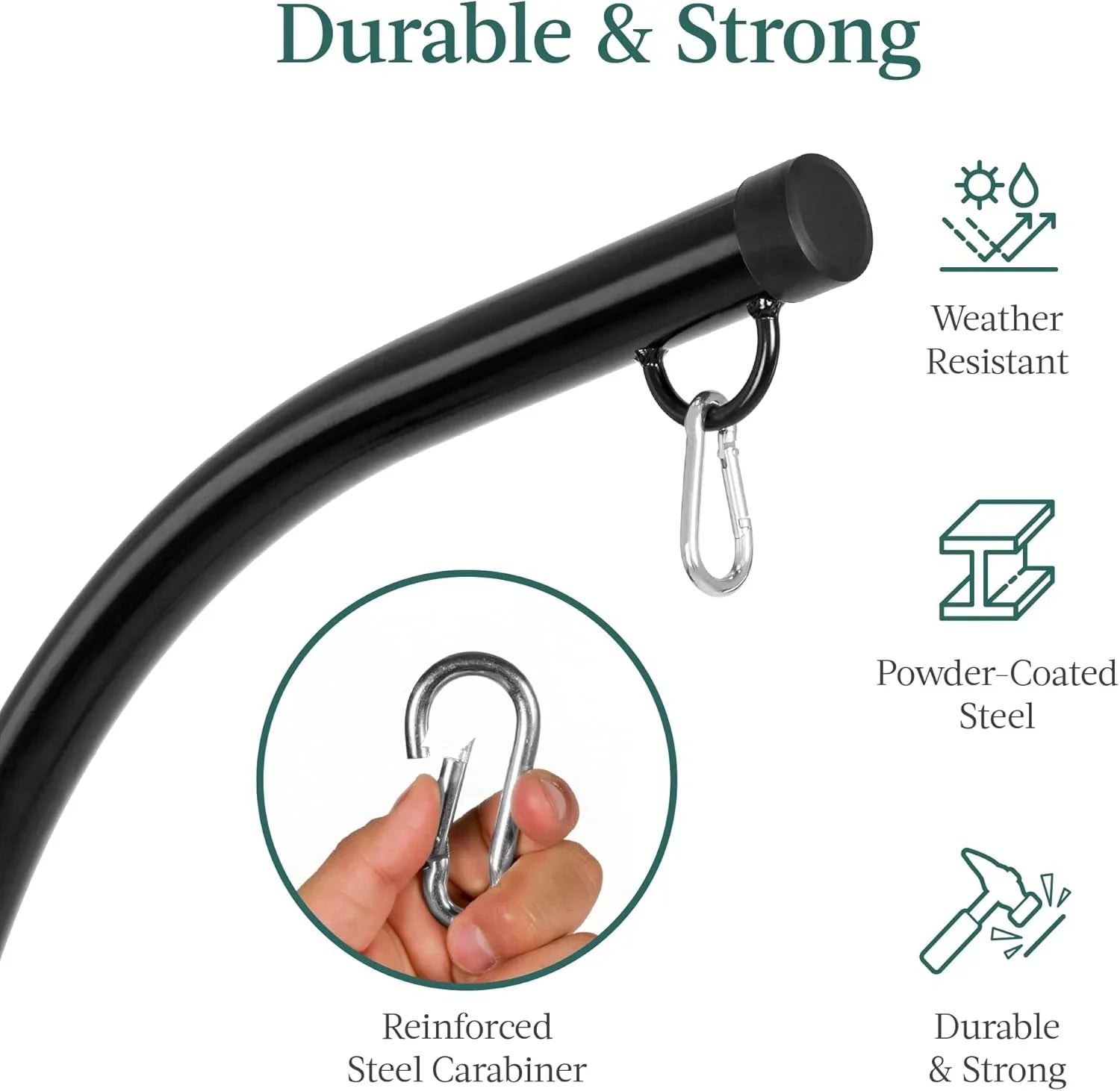 Support en C pour hamac en métal Best Choice Products