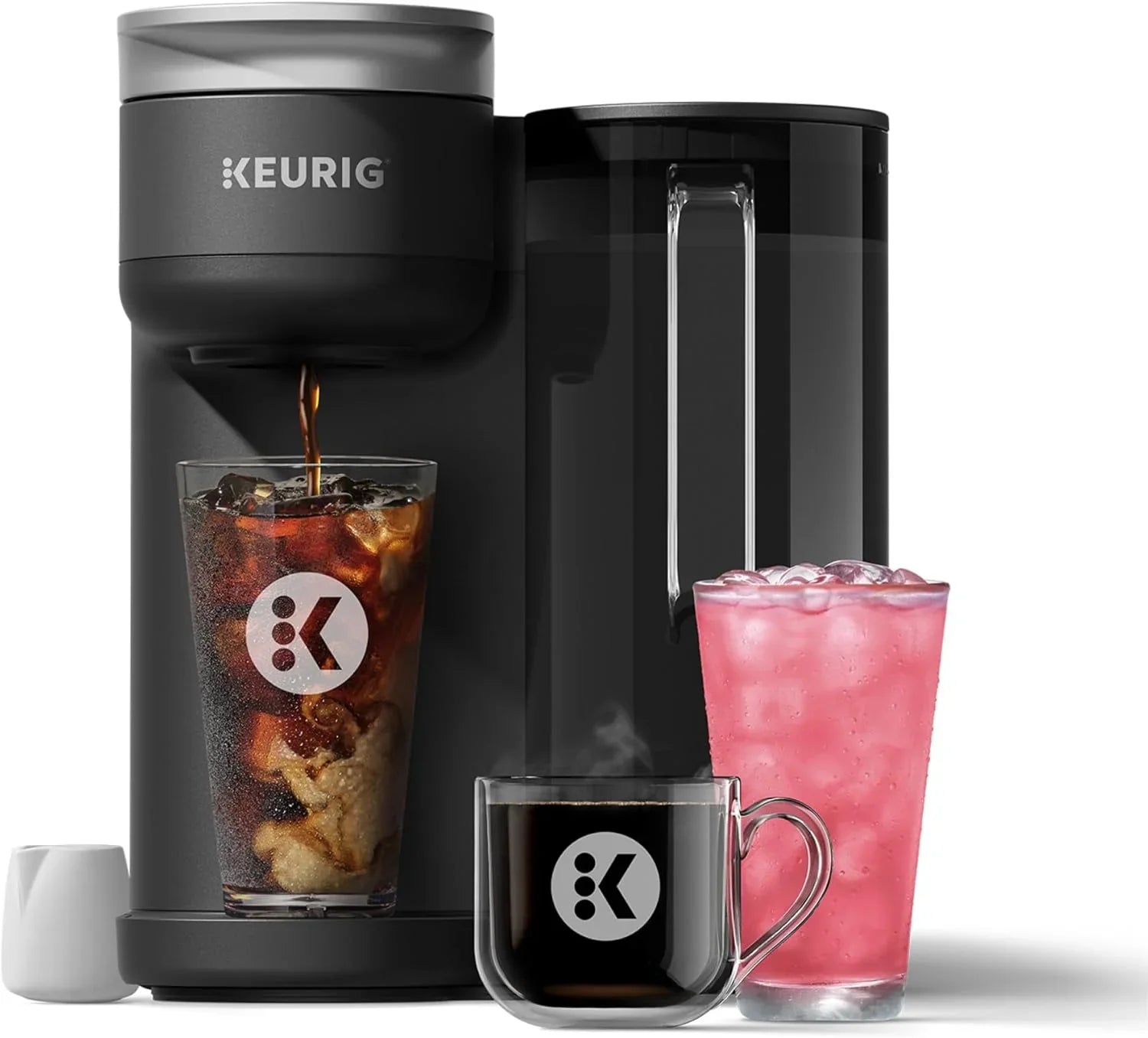 Cafetière à une tasse K-Brew+Chill, glacée et chaude, avec réservoir d'eau amovible de 2,13 kg