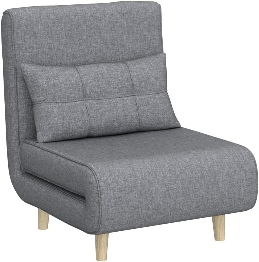 Fauteuil-lit 3 en 1, canapé-lit futon convertible avec dossier réglable