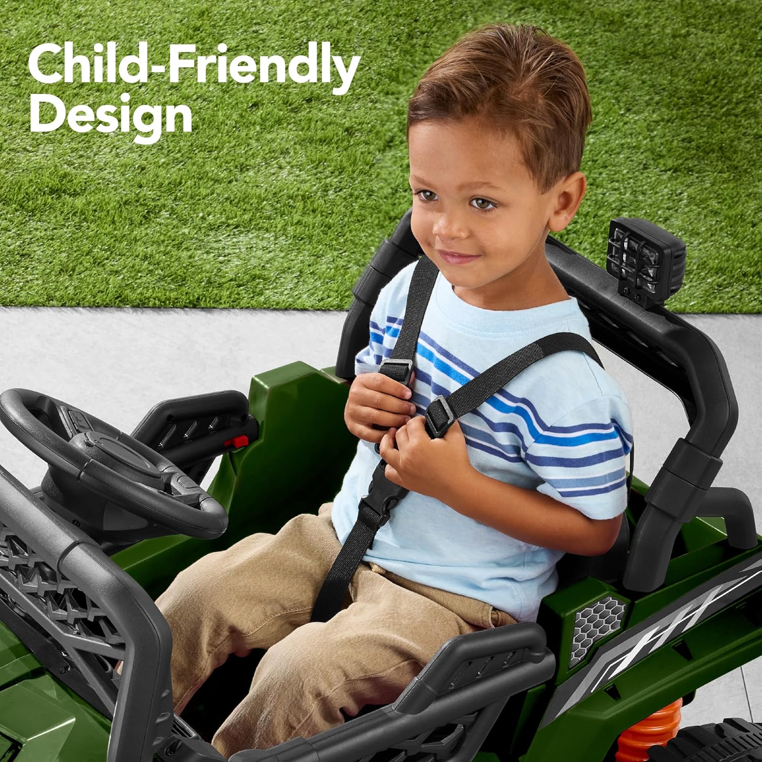 Voiture électrique UTV noire pour enfants