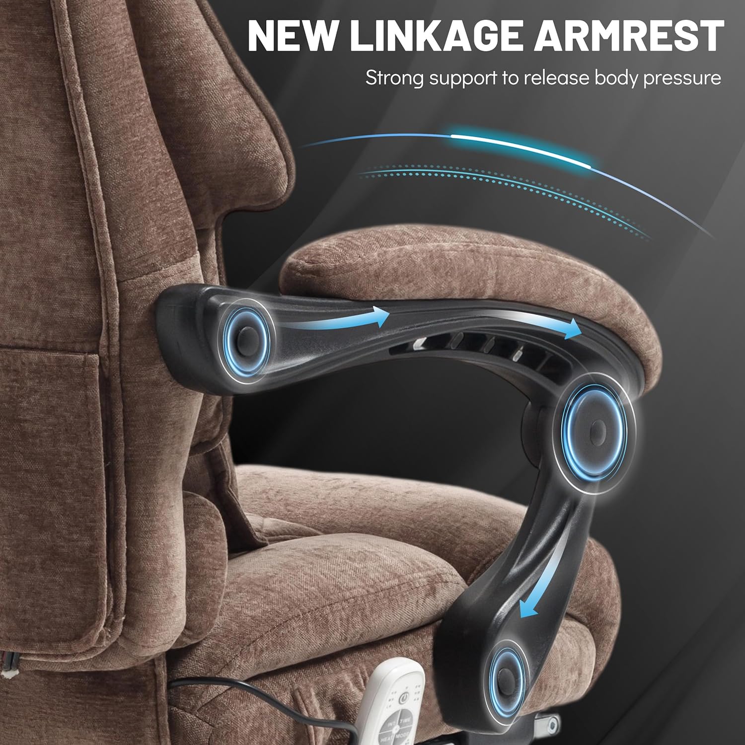 Chaise de bureau de massage avec repose-pieds, grande et haute chaise de bureau en cuir 500 lb