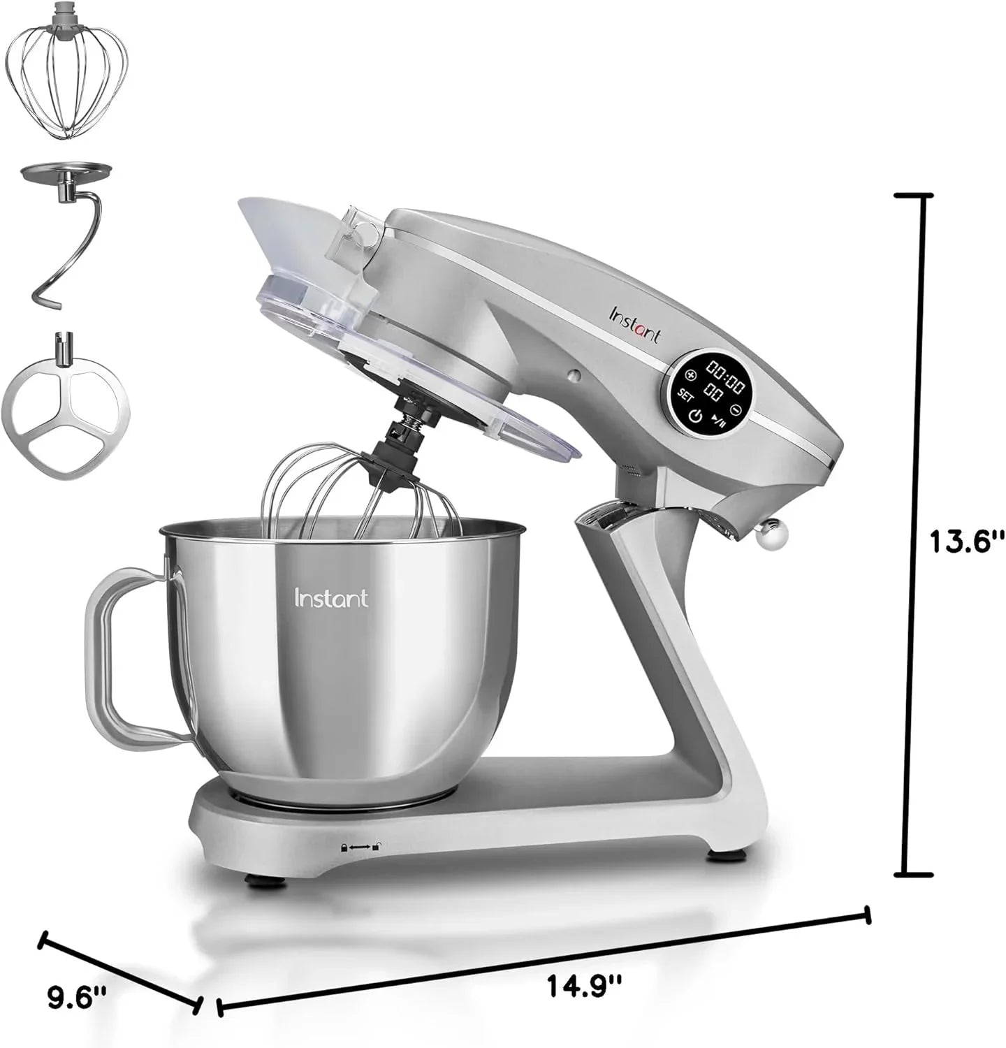 Mixeur sur socle Instant Pot Pro 600 W, 10 vitesses, interface numérique, bol en acier inoxydable de 7,4 pintes