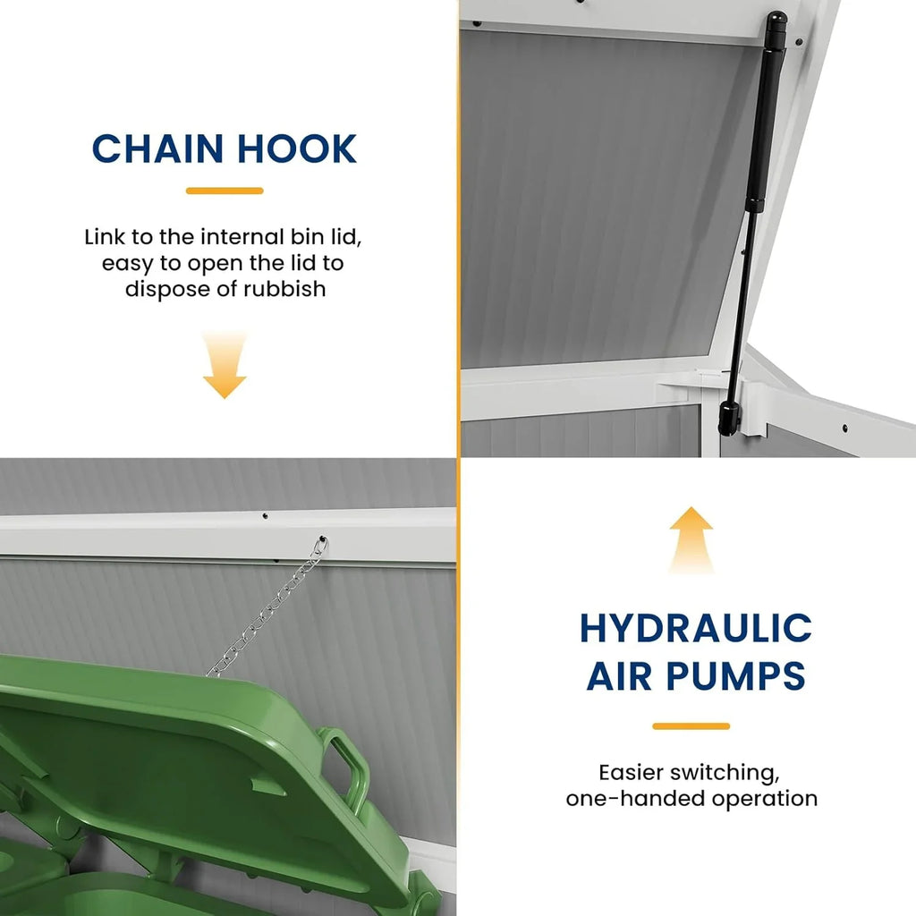 Abri de rangement extérieur horizontal Amopatio de 41 pieds cubes