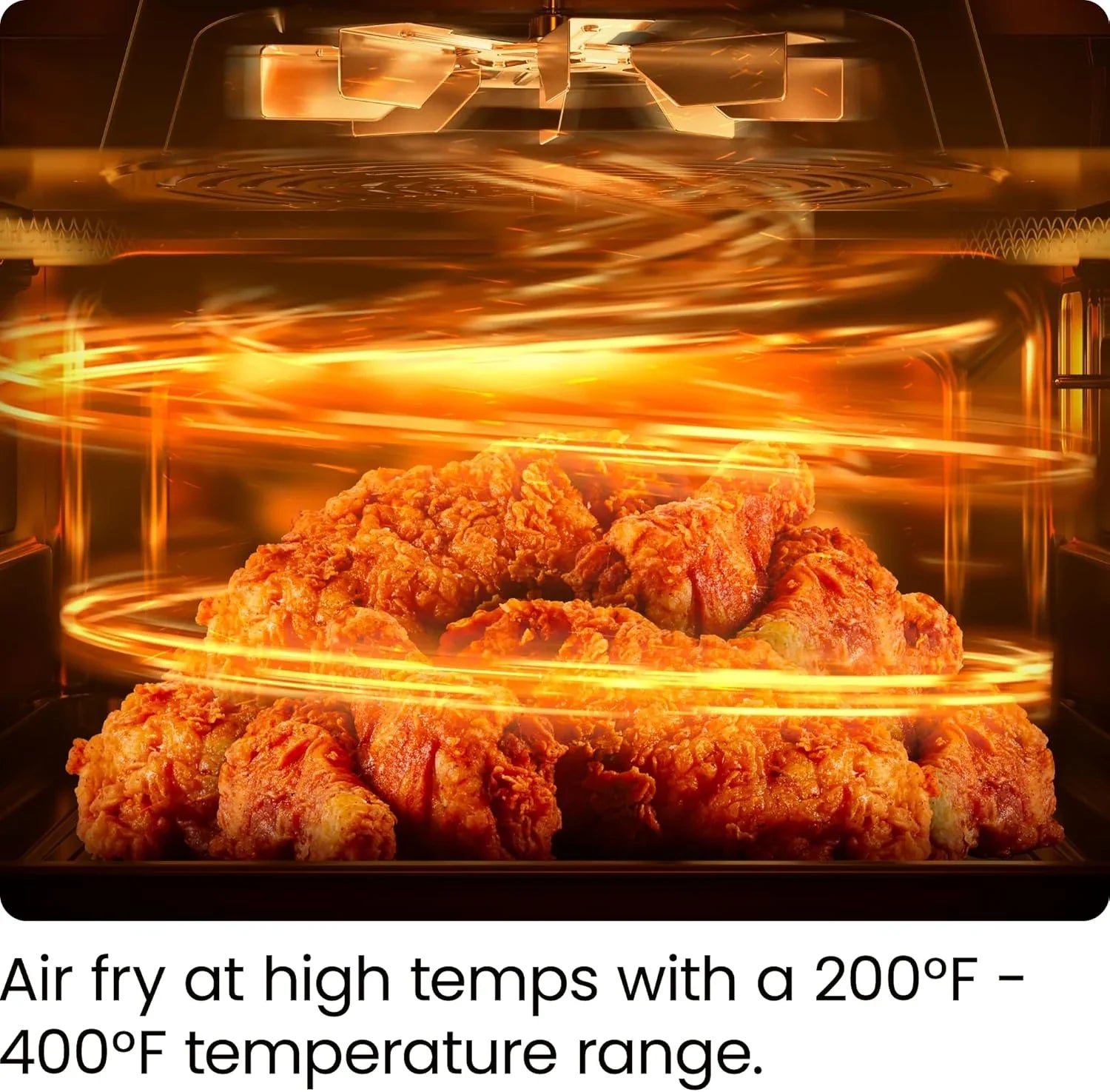 Chefman compacte digitale heteluchtfriteuse van 6,3 liter met draaispit, dehydrator en heteluchtoven, 8 aanraakgevoelige voorinstellingen. 