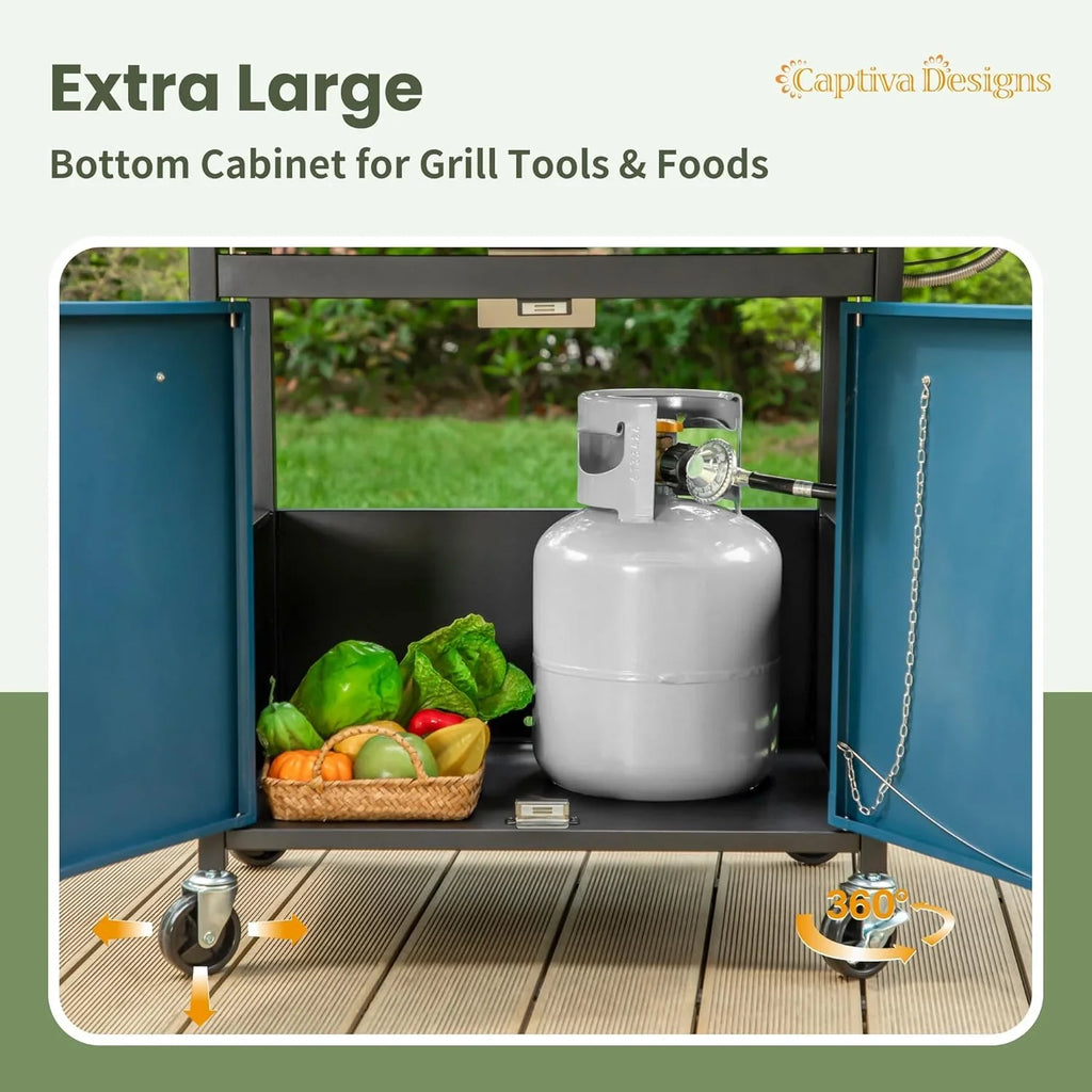 Barbecue au gaz propane à 4 brûleurs Captiva Designs 42 000 BTU