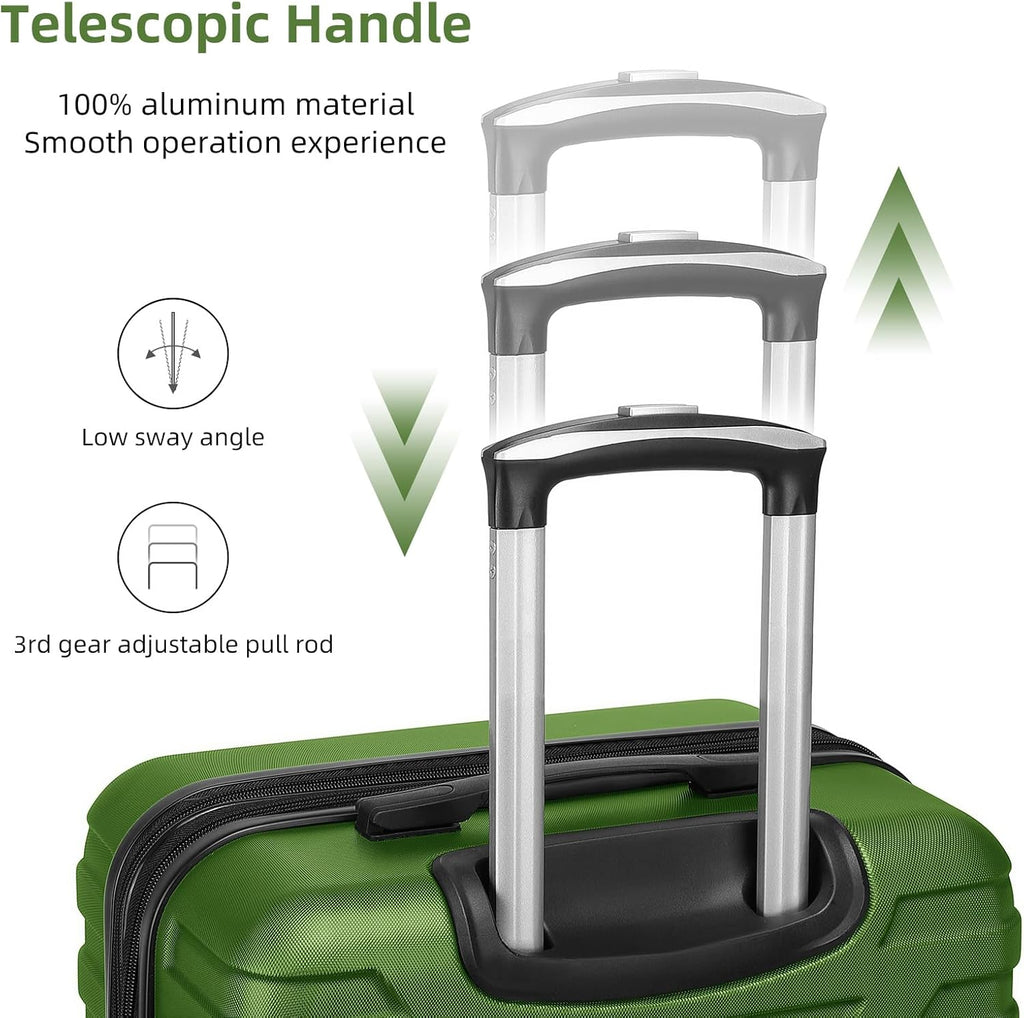 Ensemble de bagages à main légers et extensibles à coque rigide de 6 pièces