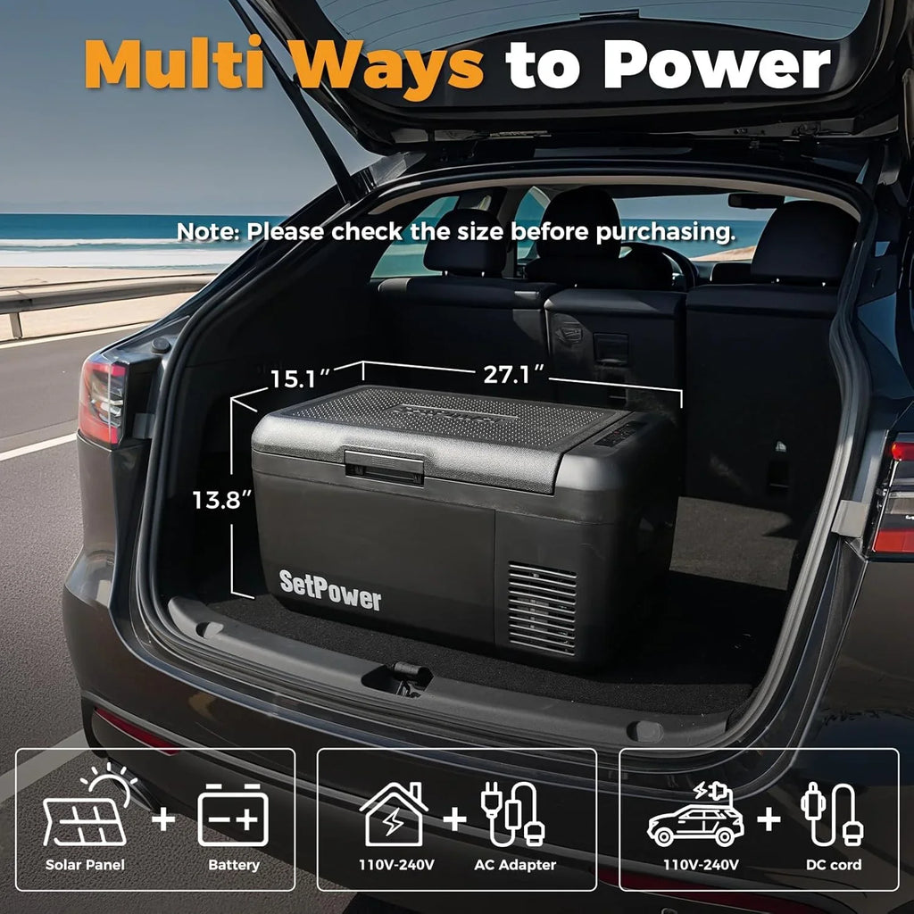 Réfrigérateur portable 12 V 21 litres, autonomie de 50 heures, glacière électrique pour voiture