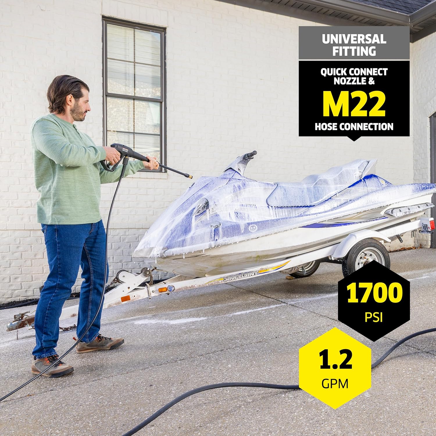 Nettoyeur haute pression Kärcher K1700 3 buses, boîte à détergent