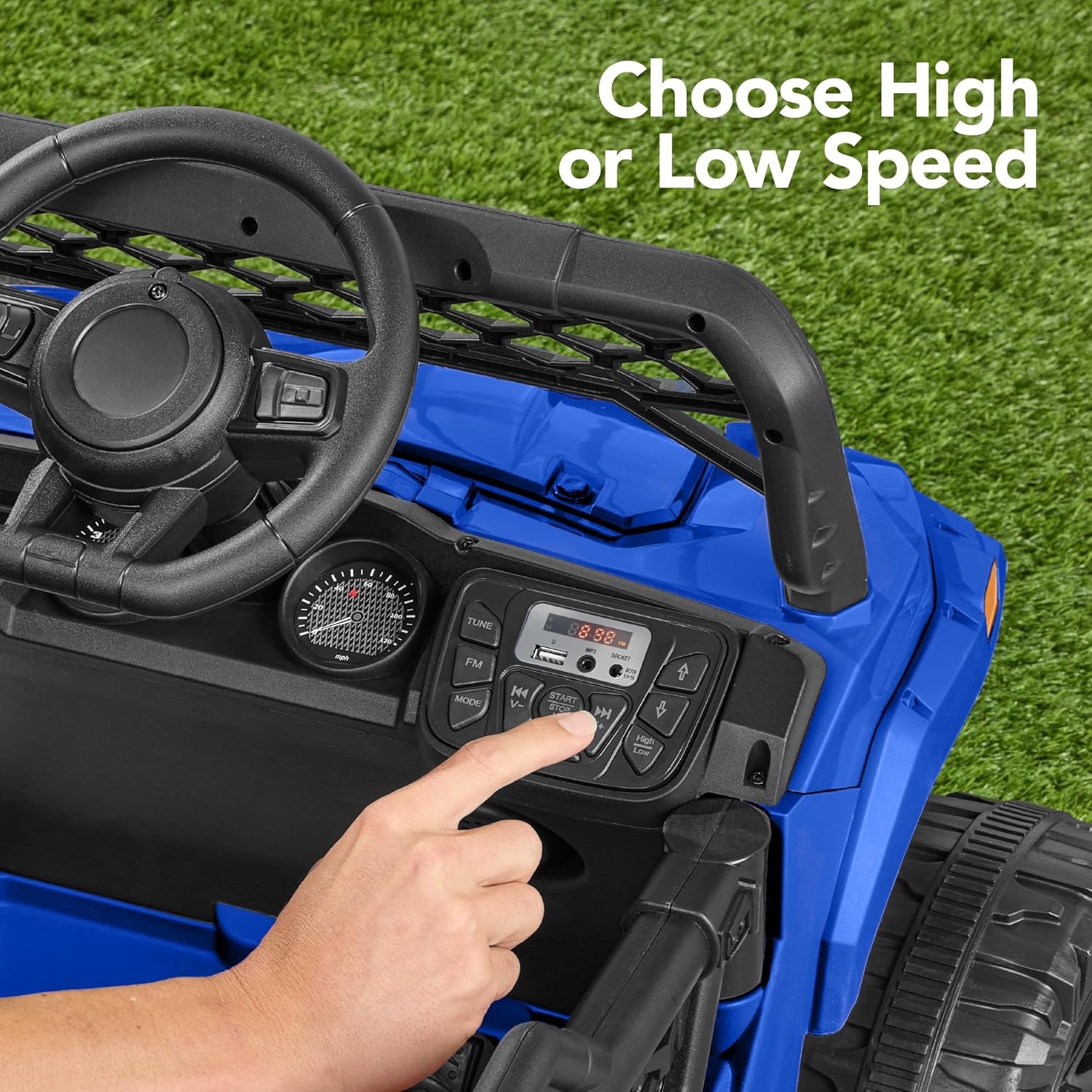 Voiture électrique UTV noire pour enfants