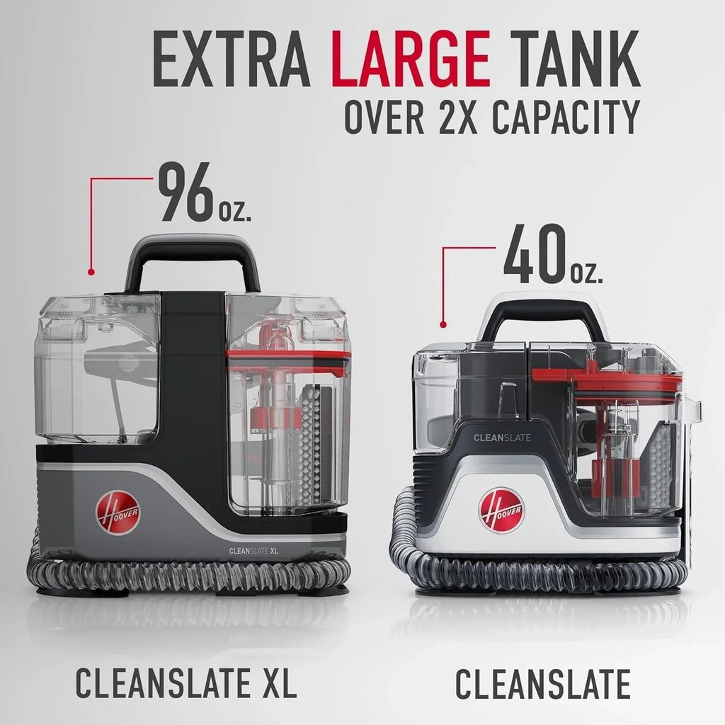 Nettoyeur de tapis et de tissus d'ameublement portable Hoover CleanSlate Plus avec aspiration puissante et plusieurs outils