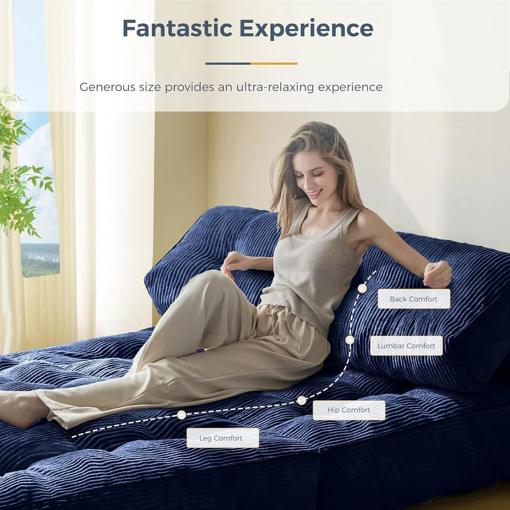 Canapé-lit pliant MAXYOYO, fauteuil convertible avec oreiller, matelas pliable avec support dorsal, fauteuil-lit pliant portable