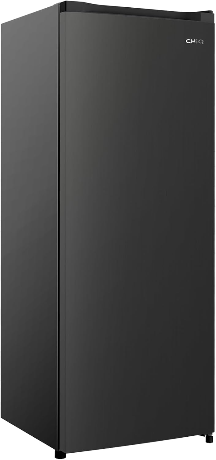 CHiQ Congélateur d'une capacité de 145 L, Congélation rapide, Thermostat réglable Silencieux Porte réversible, Noir, Classe énergétique E