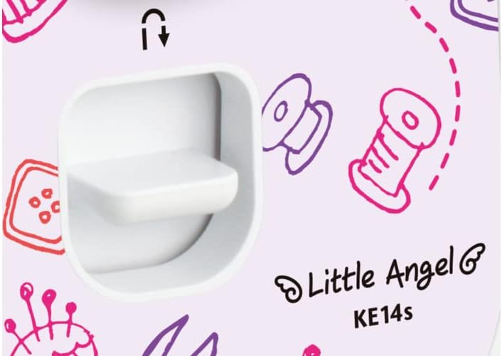 Machine à coudre Brother KE14s, acier inoxydable, blanc/rose