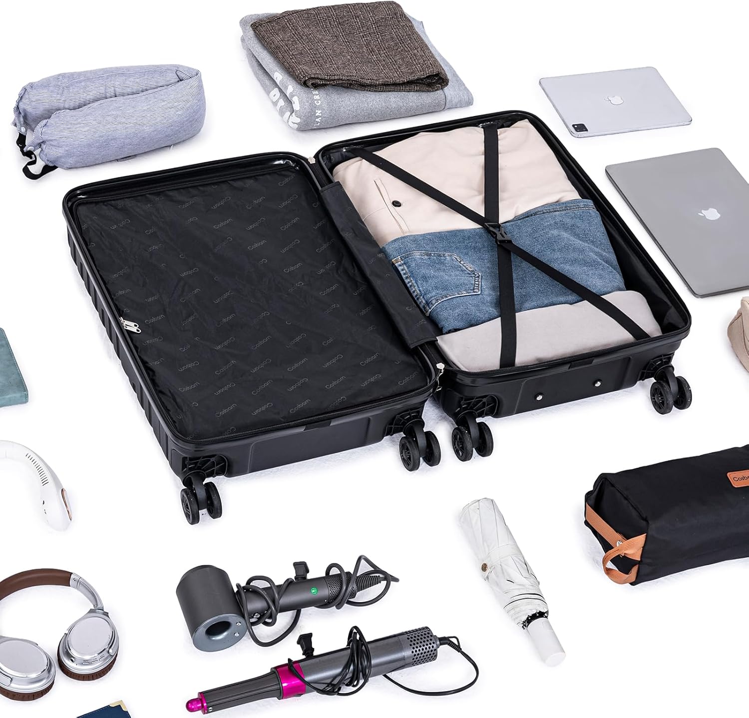 Ensemble de 5 bagages à roulettes, valise rigide en ABS avec roulettes pivotantes