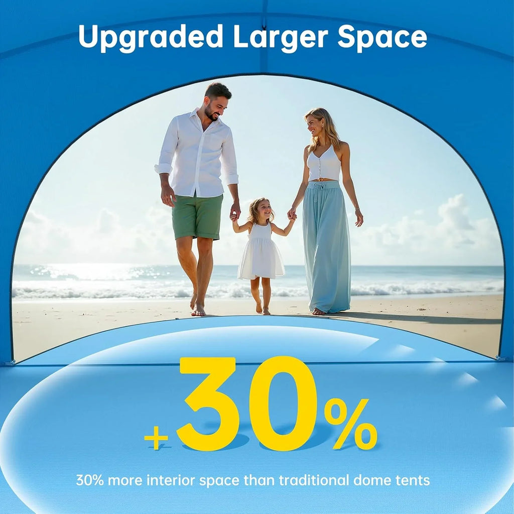 Parasol de plage, tente pare-soleil de plage avec protection UV UPF50+