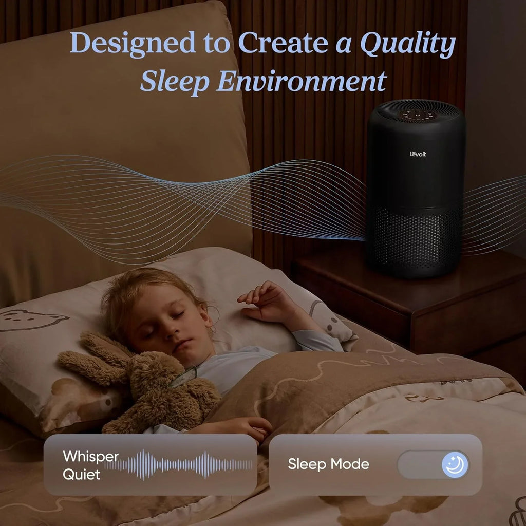 Purificateur d'air pour les allergies et les poils d'animaux dans la chambre, moteur à couple élevé de 56 W