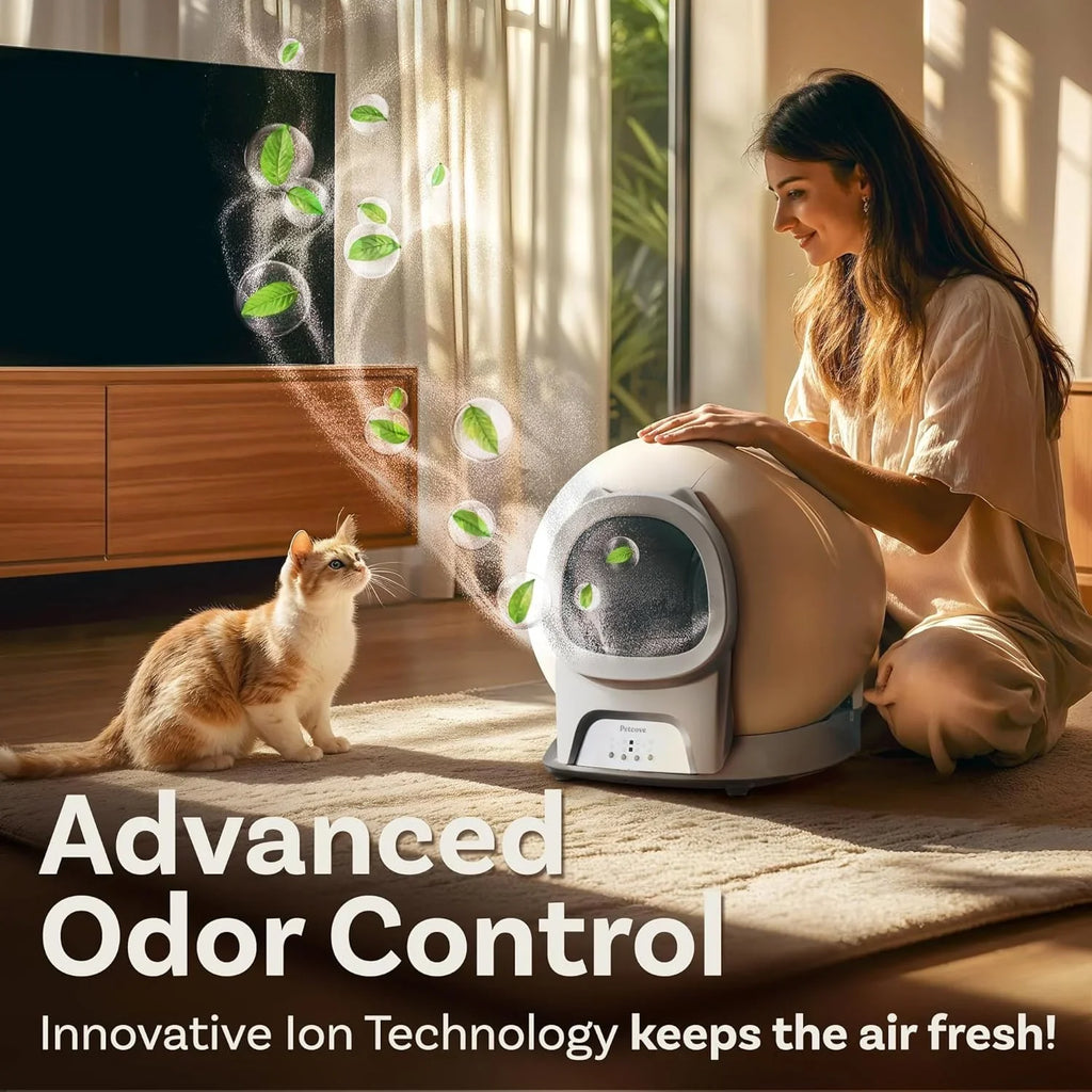 Bac à litière automatique pour chat autonettoyant avec capteur de sécurité, adapté à plusieurs chats