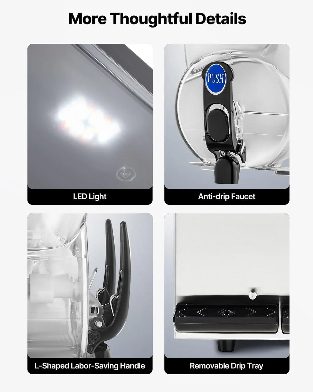 Machine à smoothie VEVOR, machine à margarita commerciale à double barillet 15 L x 2 L, machine à smoothie en acier inoxydable 120 tasses