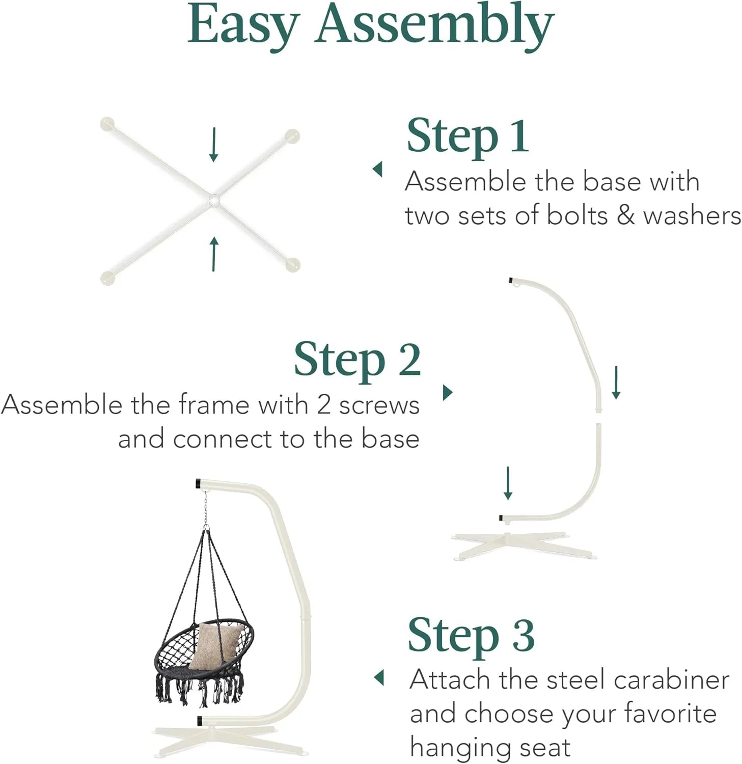 Support en C pour hamac en métal Best Choice Products