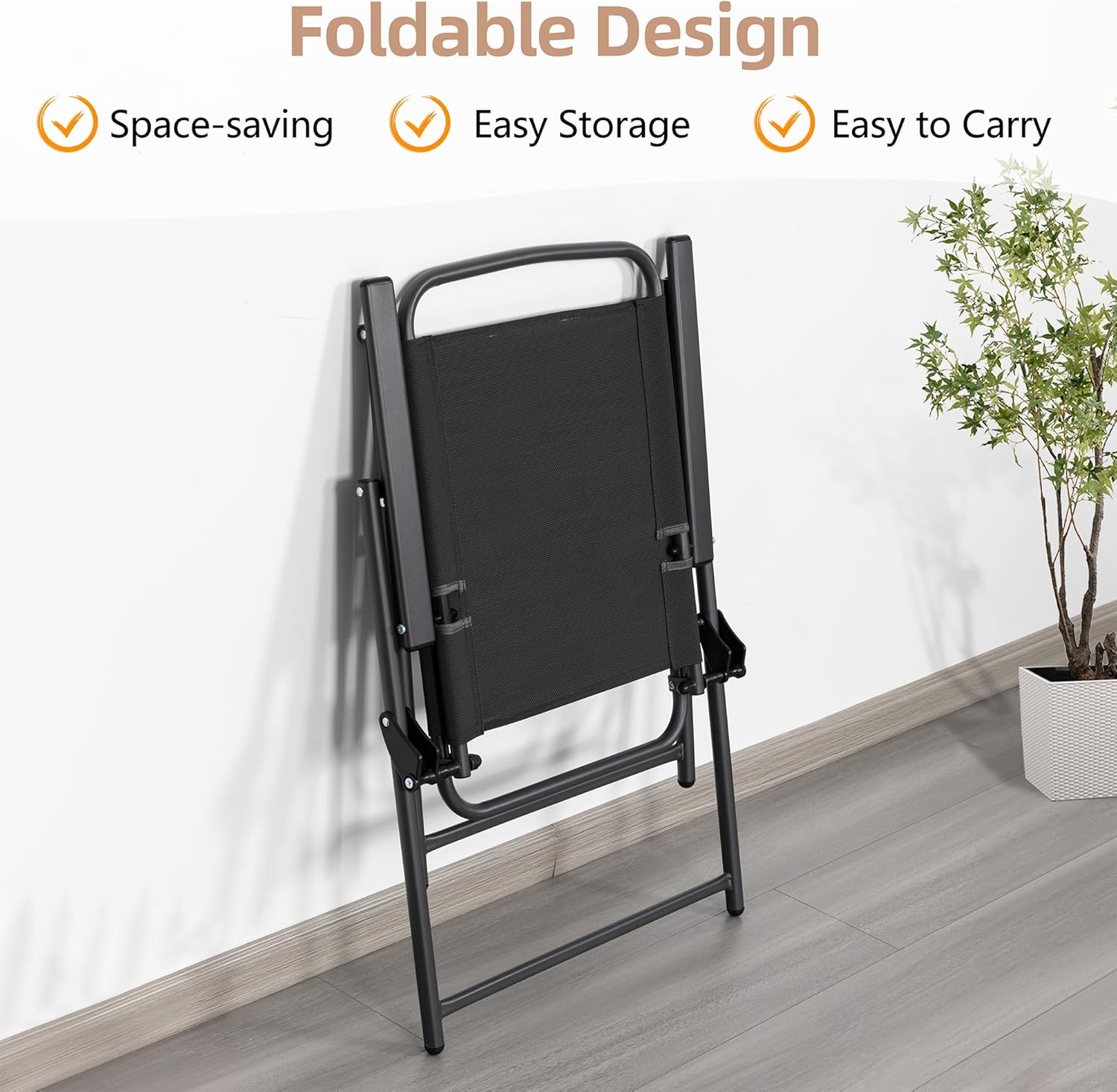 Ensemble table et chaises de salle à manger pliantes Vongrasig 6 pièces