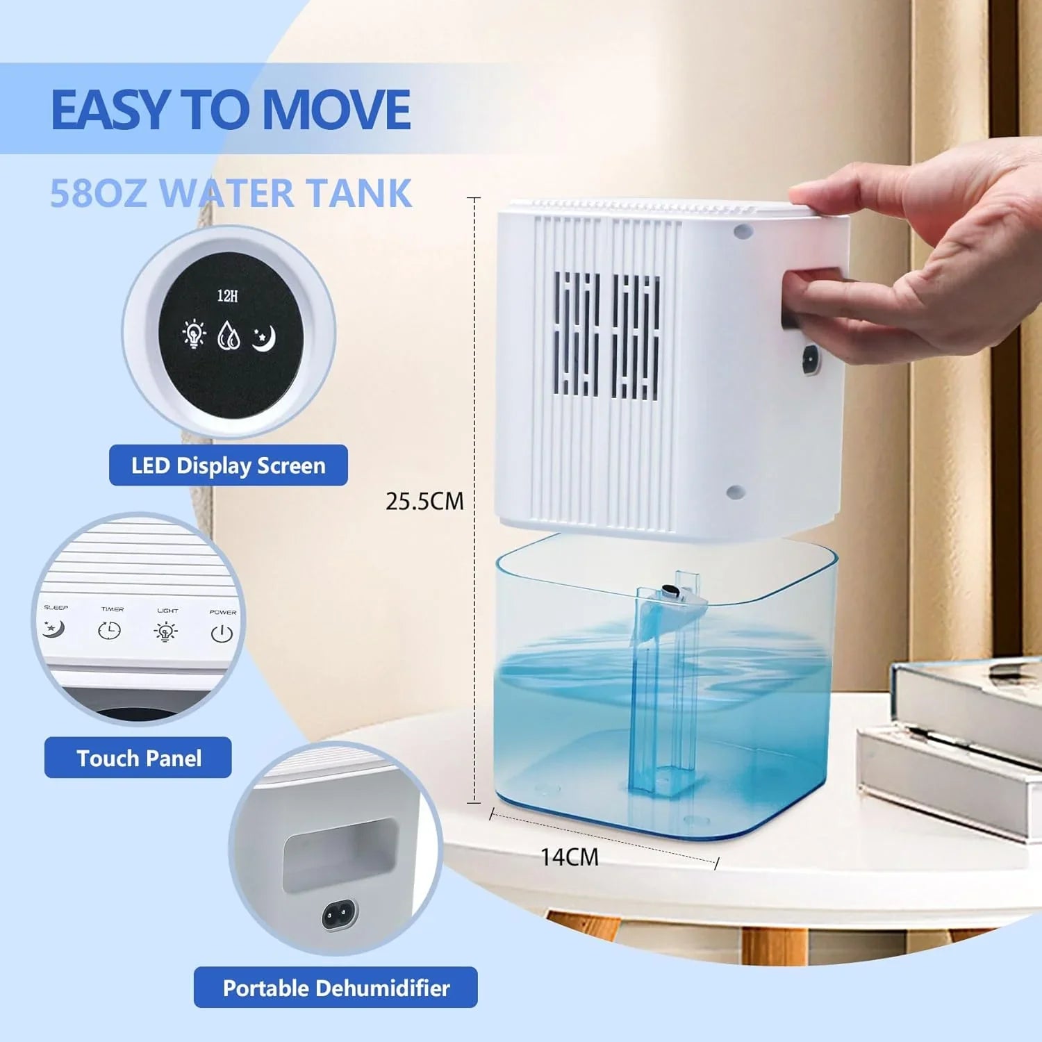 Déshumidificateur, humidificateur et déshumidificateur combinés deux en un