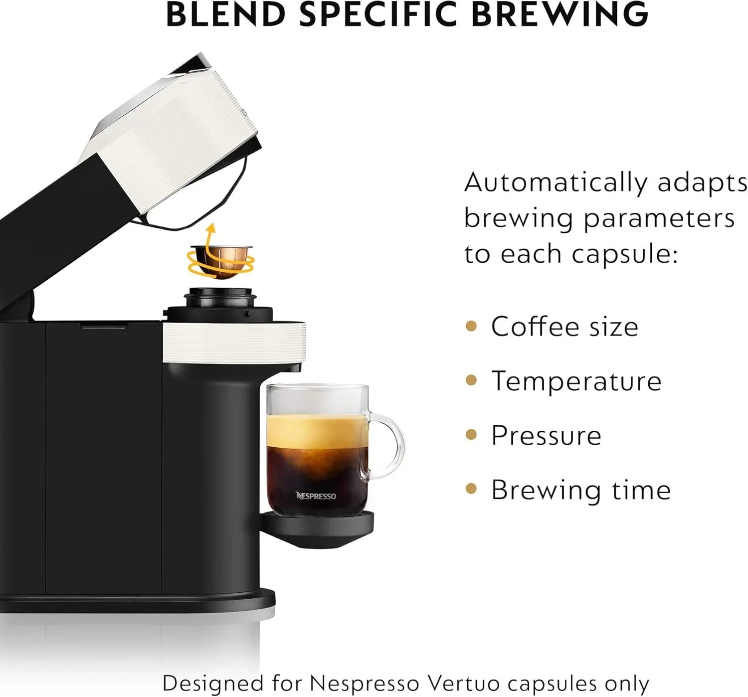 Nespresso Vertuo Next de De’Longhi – Machine à café et expresso blanche