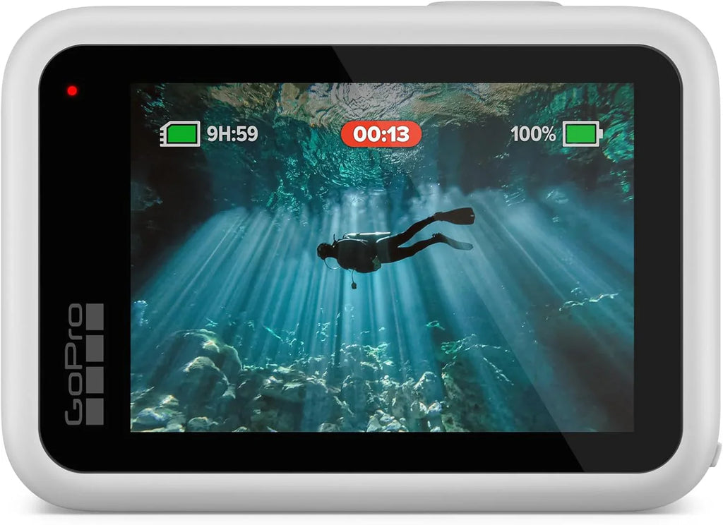 Caméra d'action étanche noire avec vidéo 5.3K60, photo 27MP et compatibilité avec les objectifs de la série HB