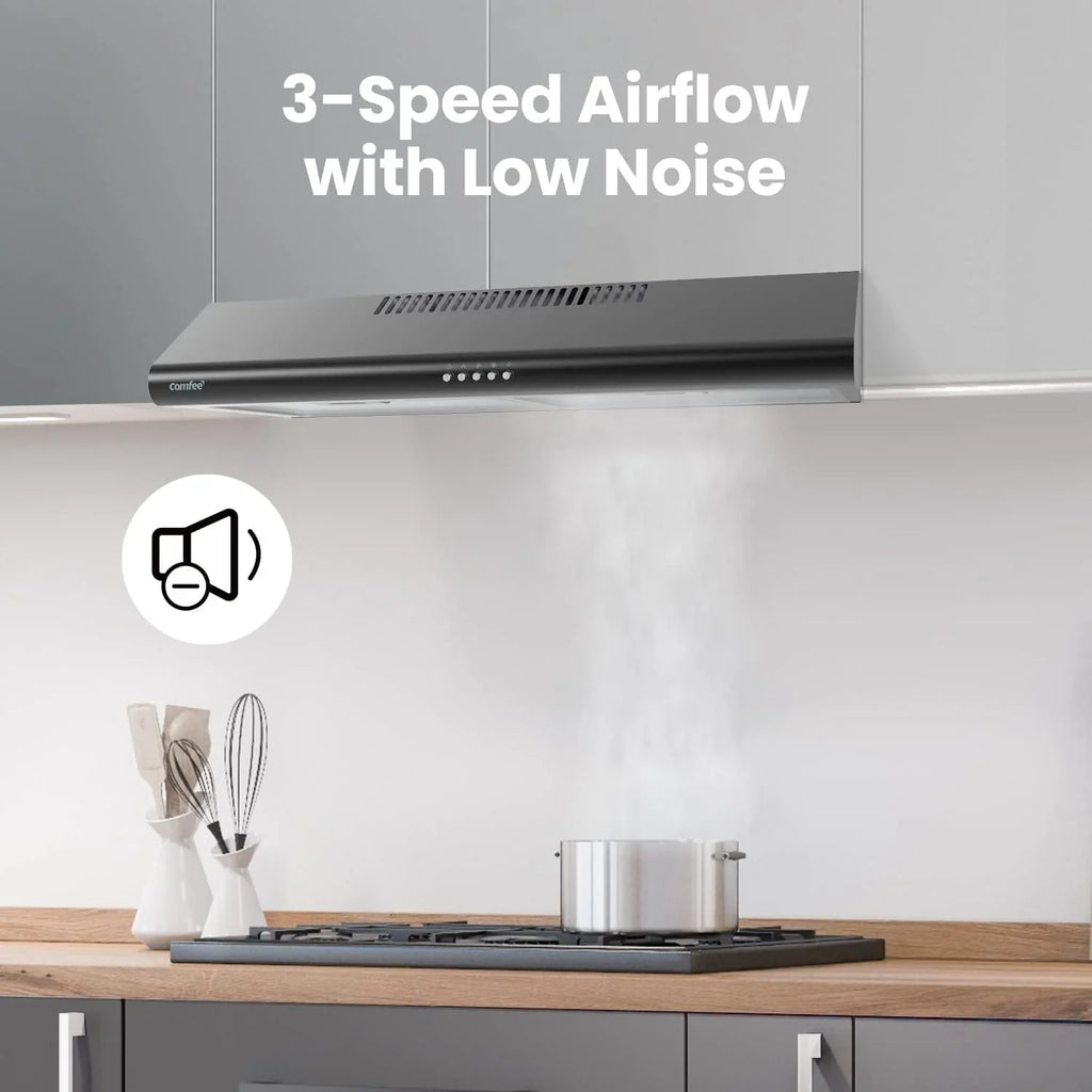 Filtre de cuisine réutilisable en acier inoxydable durable Comfee 30 po pour conduit/sans conduit sous armoire