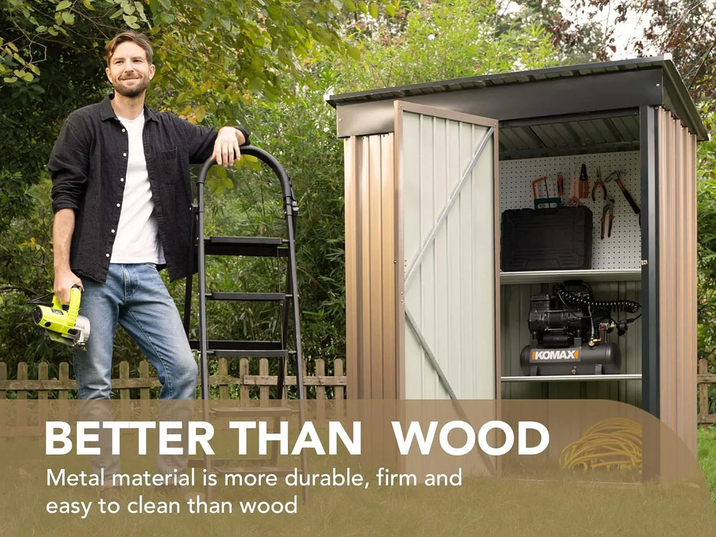 Abri de jardin extérieur Devoko 5 x 3 pi verrouillable en métal