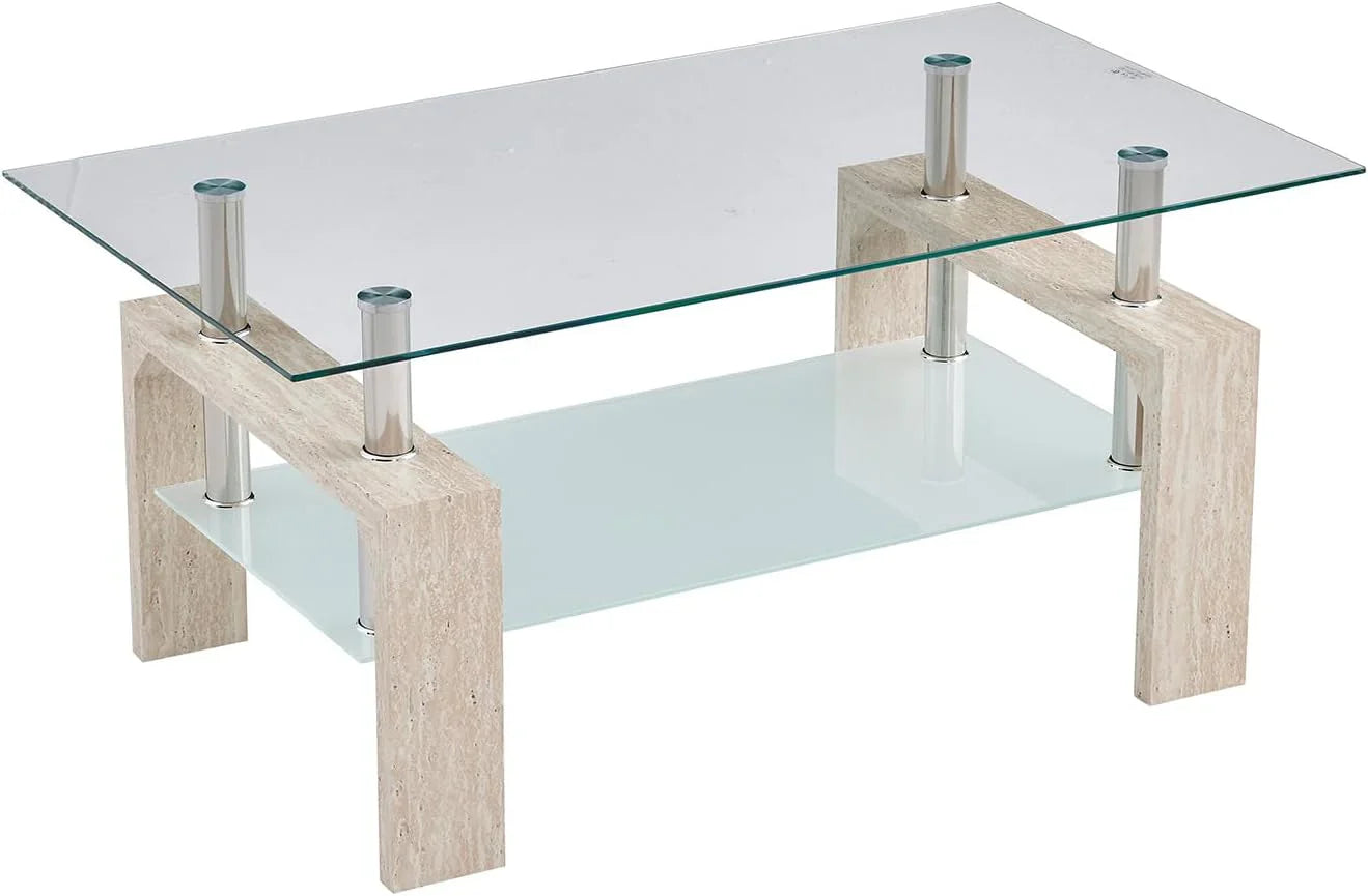 Table basse rectangulaire de salon, table basse d'appoint moderne