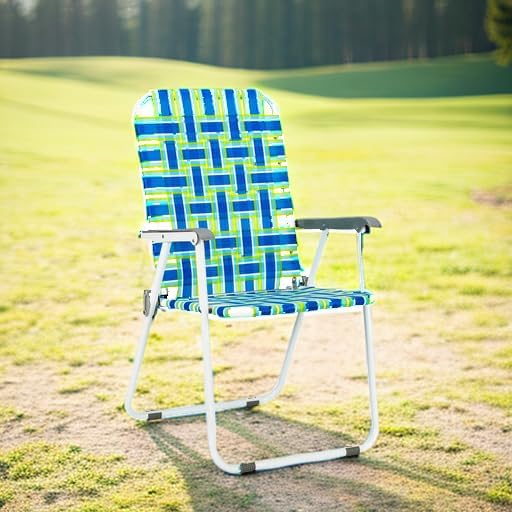 Lot de 2 chaises pliantes en toile pour patio VINGLI, chaise de plage portable pour extérieur, chaise de camping