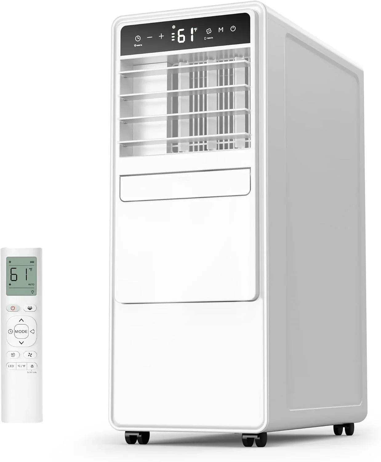 Climatiseur portatif 3 en 1 de 12 000 BTU pour pièces jusqu'à 500 pi². Climatiseur portatif autonome silencieux