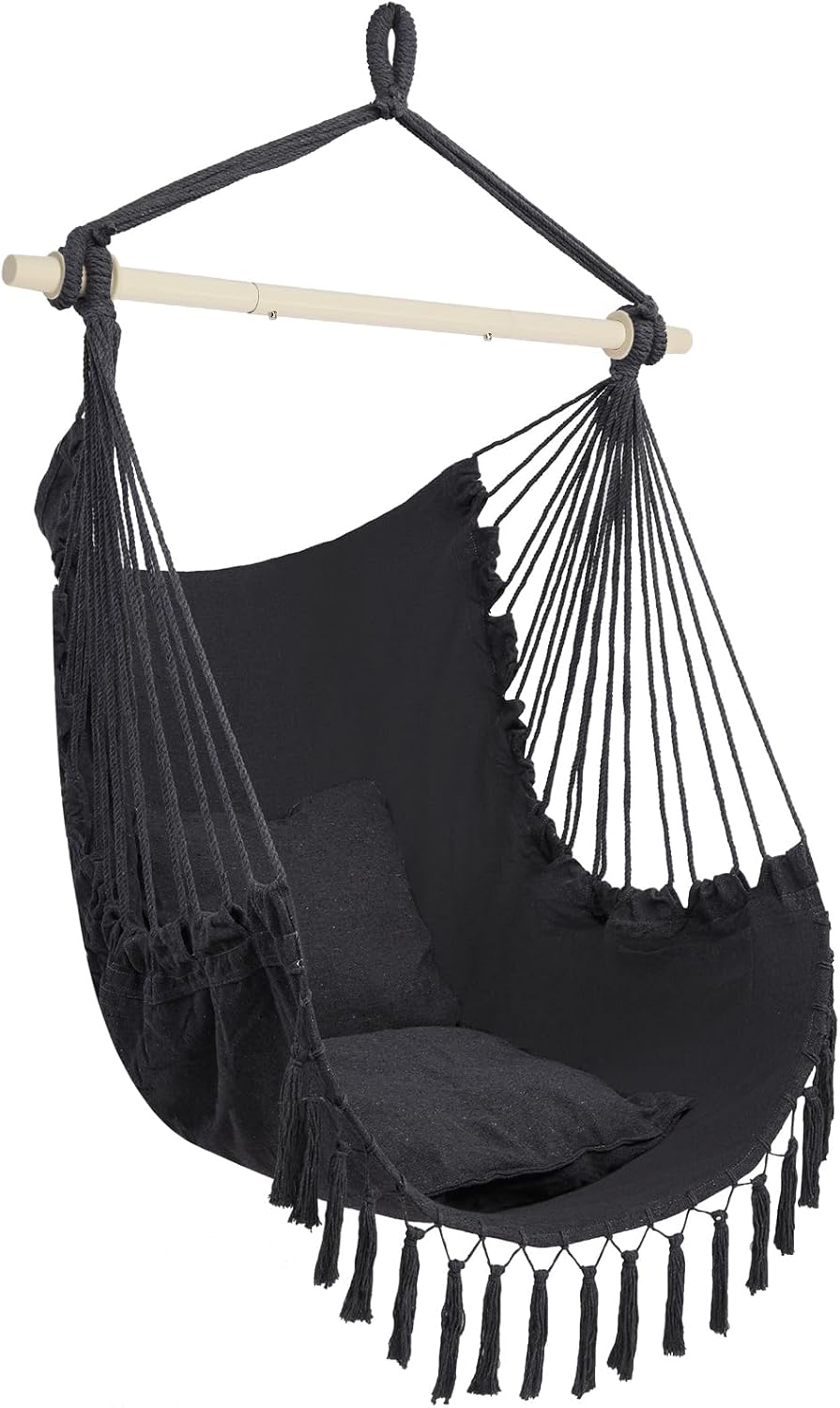 ONCLOUD Hamac Chaise Balançoire à Corde Suspendue, peut supporter jusqu'à 550 lb,