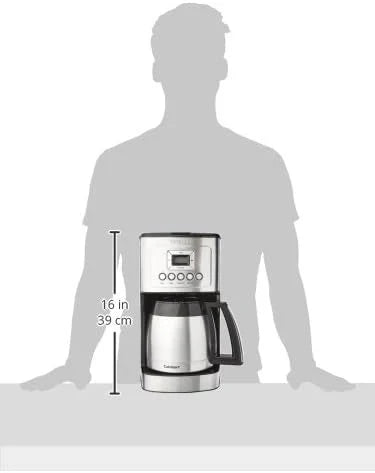 Cafetière Cuisinart 12 tasses, machine à café à carafe thermique programmable PerfecTemp avec réglage de 1 à 4 tasses, contrôle de l'intensité de l'infusion et pause d'infusion