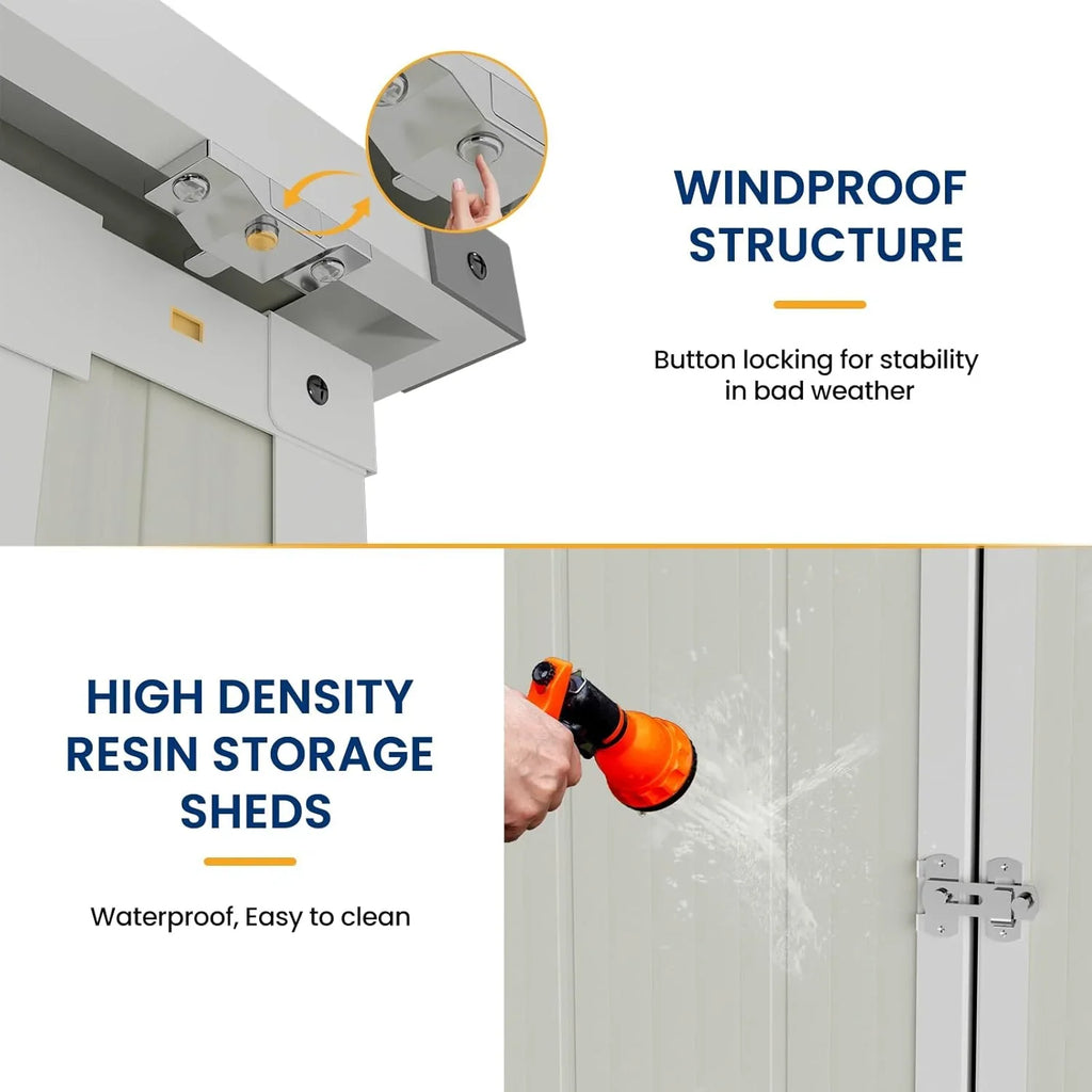 Abri de rangement extérieur horizontal Amopatio de 41 pieds cubes