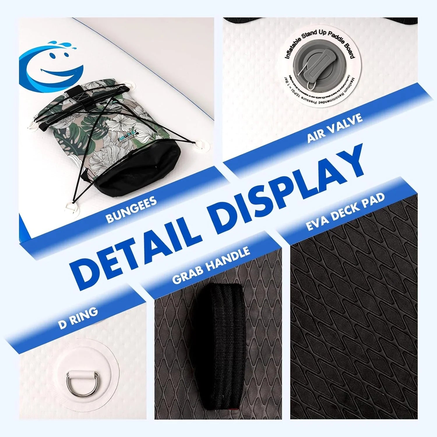 FunWater Stand Up Paddle Board Planche de paddle gonflable ultralégère avec accessoires SUP