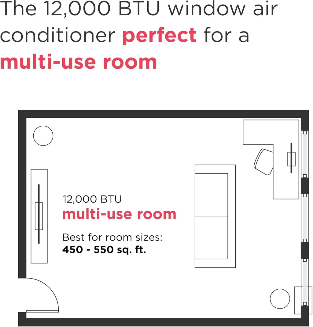 Climatiseur de fenêtre Frigidaire 5 000 BTU avec télécommande, refroidit jusqu'à 150 pi², fonctionnement silencieux