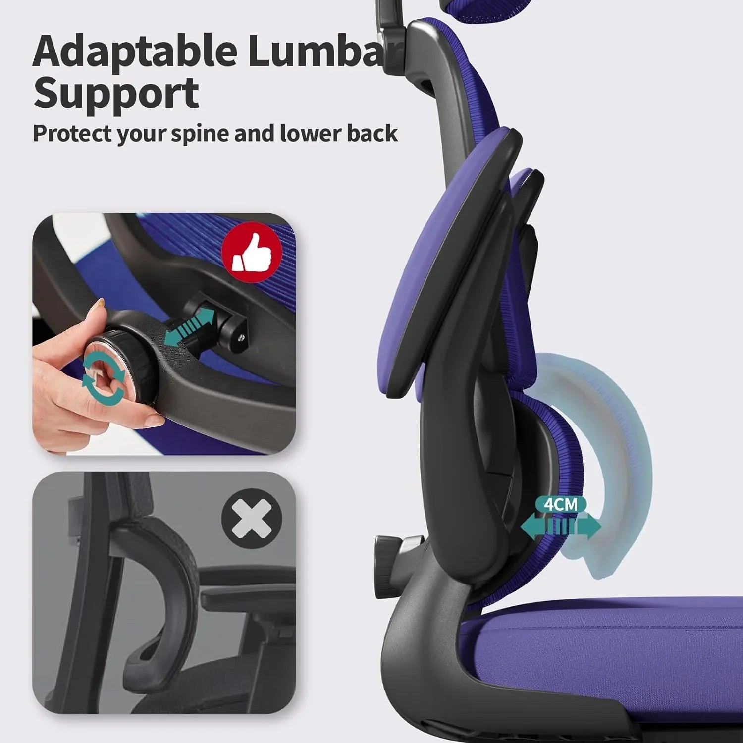 Chaise de bureau ergonomique TRALT, 150 kg, chaise de jeu à domicile avec roulettes