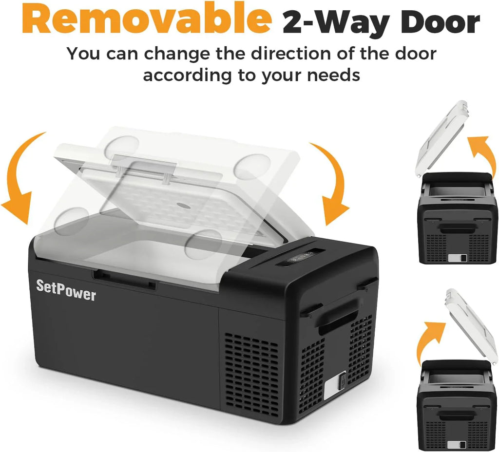 Réfrigérateur portable 12 V 21 litres, autonomie de 50 heures, glacière électrique pour voiture