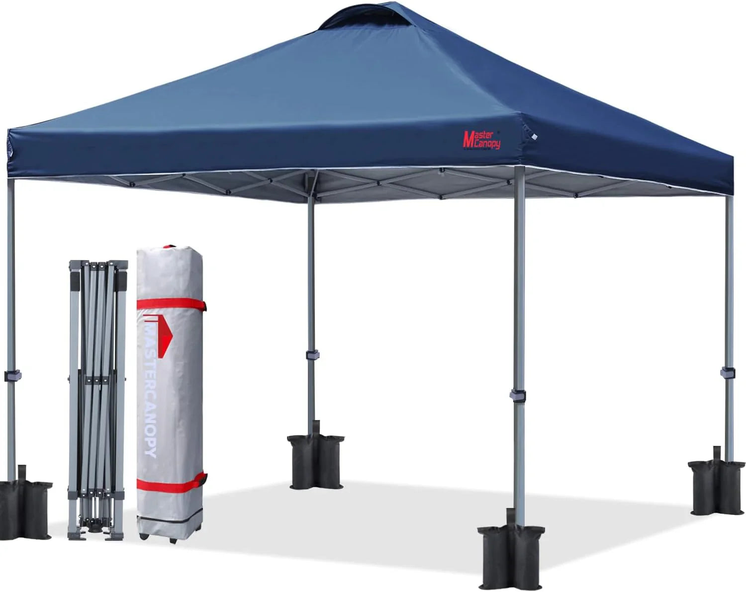 Tente pop-up robuste avec sac à roulettes (10 x 10, noir)