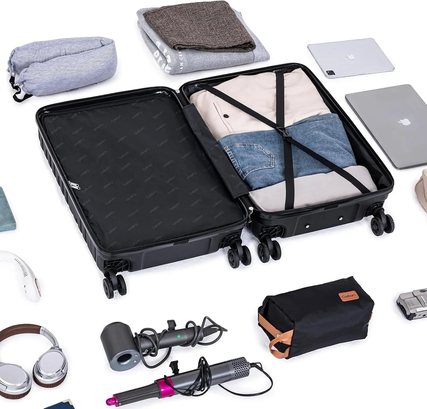 Ensemble de 5 bagages à roulettes, valise rigide en ABS avec roulettes pivotantes
