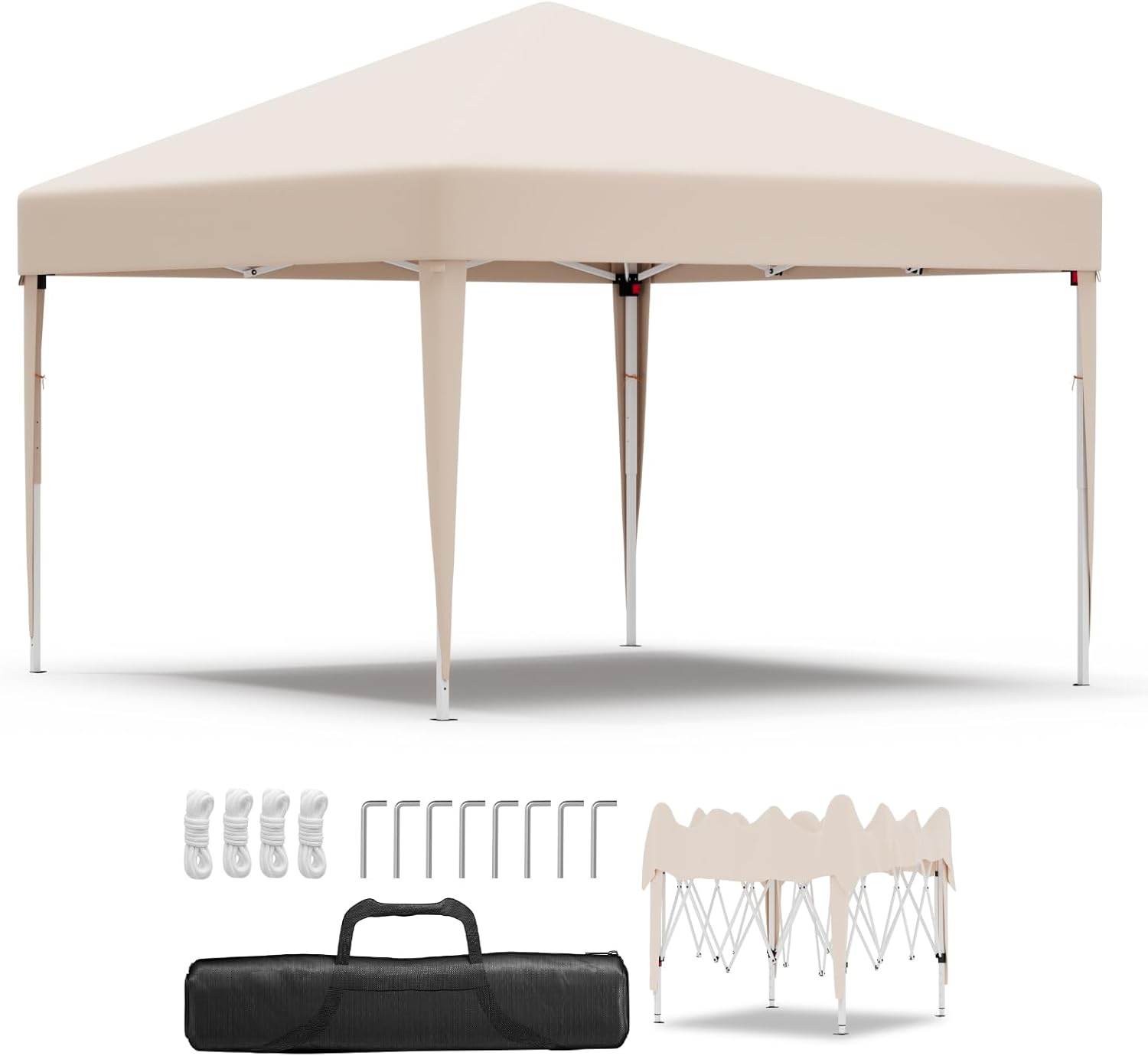 Gazebo pliant étanche JUMMICO, gazebo de jardin extérieur, gazebo pliant à hauteur réglable,
