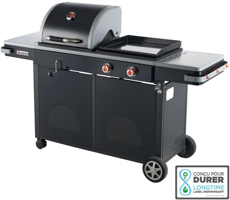 BRASERO - Barbecue au charbon de bois Dual Energy L Grill à gaz
