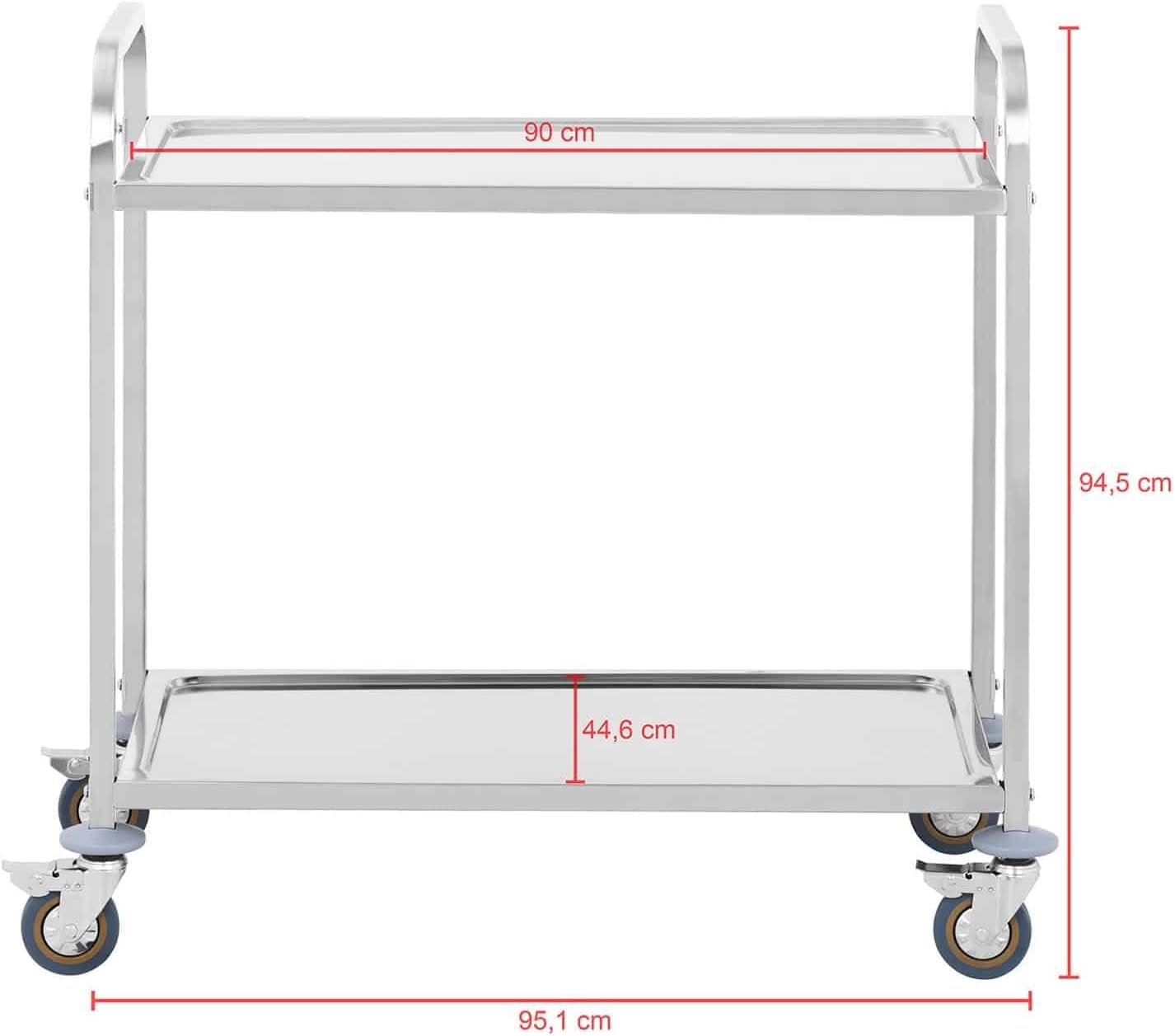Royal Catering Chariot de cuisine RCSW 3 avec 3 étagères