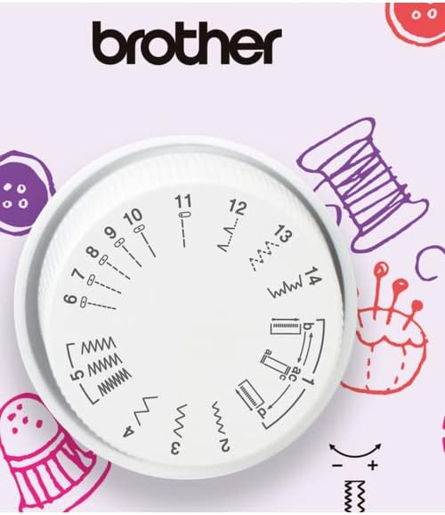 Brother KE14s naaimachine, roestvrij staal, wit/roze, 40 x 15 x 31 cm 