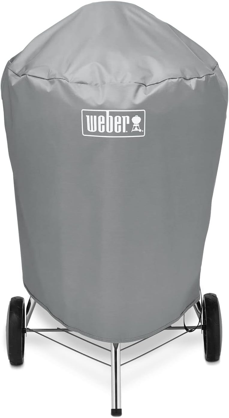 Weber Compact Kettle barbecue au charbon de bois, surface de cuisson Ø 57cm, barbecue avec couvercle et cuve en acier emaillé, trépied et roues, grille chromée - Noir (1321004)
