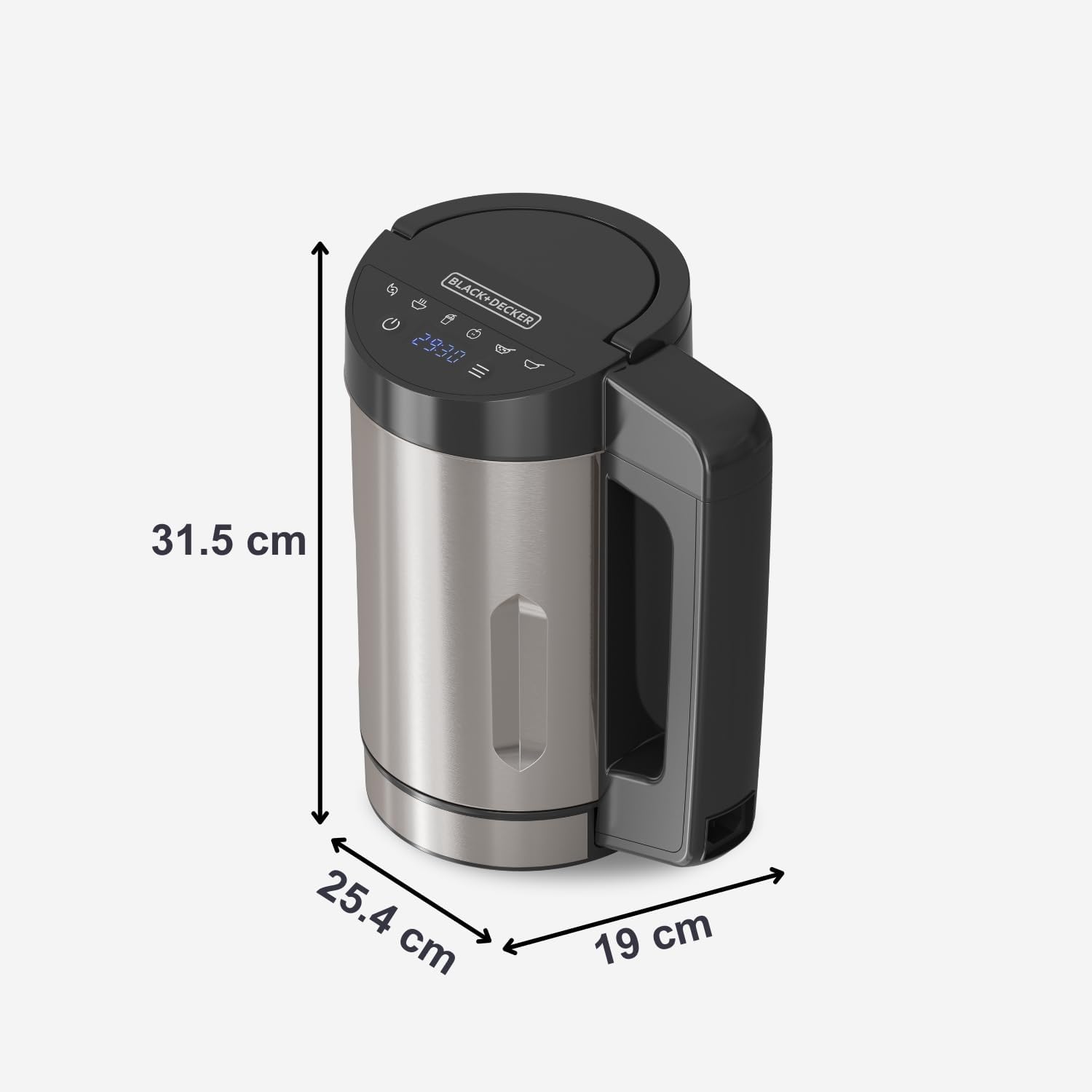 BLACK+DECKER BXSM1000E - Machine à Soupe Bouilloire Inox 1,6L 7 Programmes Automatiques