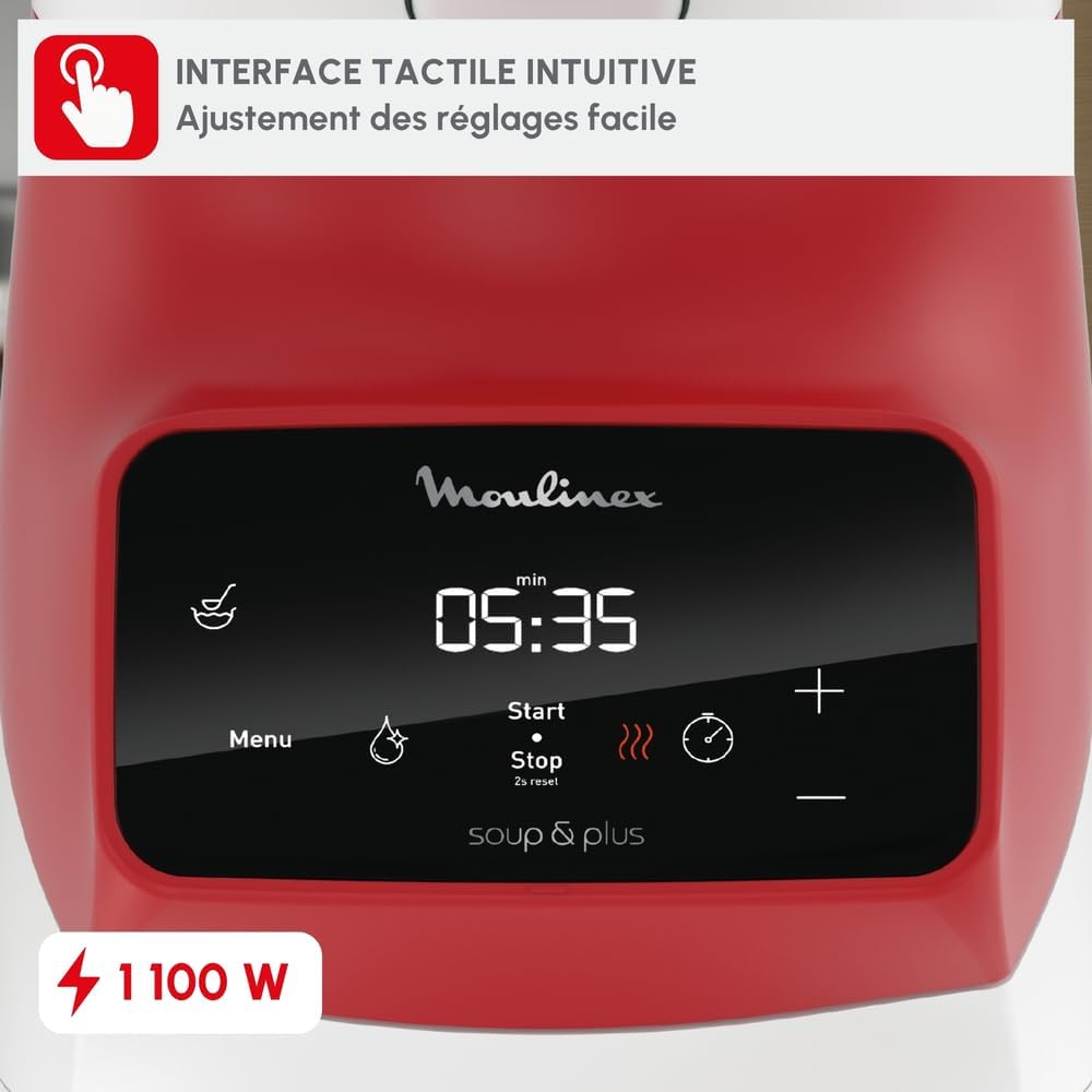 Moulinex Blender, Soup Maker, 1100 Watt, Bol 2 litres, Lame Inox
