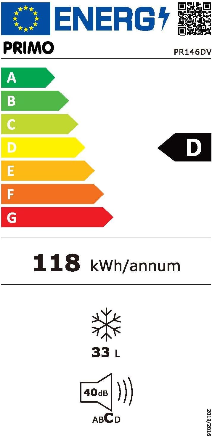 Mini-congélateur PRIMO PR117DV - Petit congélateur - Indépendant - 33 L - E