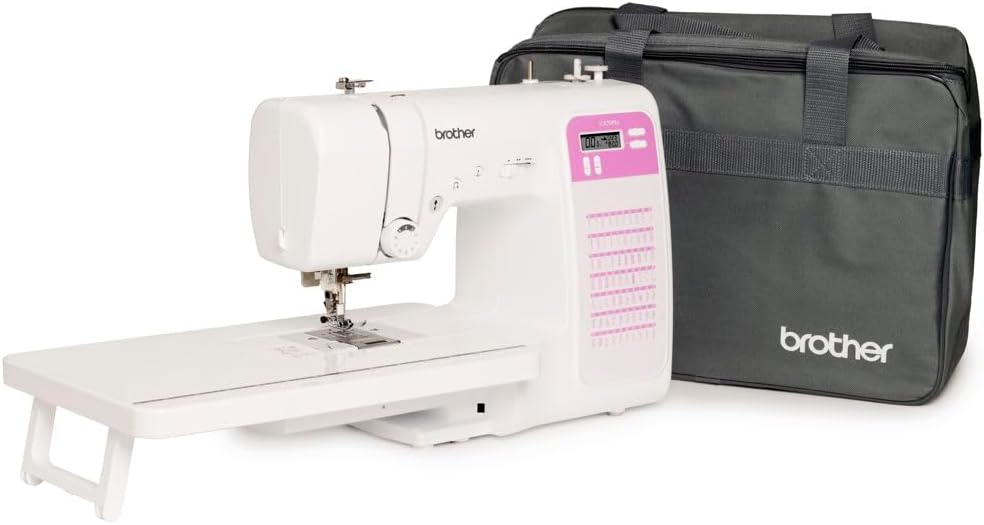 Machine à coudre électronique CS10S, blanc/rouge